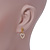 Clear Austrian Crystal Double Heart Pendant With Gold Tone Chain and Stud Earrings Set - 40cm L/ 5cm Ext - Gift Boxed - view 4