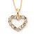 Clear Austrian Crystal Open Cut Heart Pendant With Gold Tone Chain and Stud Earrings Set - 40cm L/ 5cm Ext - Gift Boxed - view 13