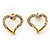 Clear Austrian Crystal Open Cut Heart Pendant With Gold Tone Chain and Stud Earrings Set - 46cm L/ 6cm Ext - Gift Boxed - view 10