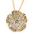 Clear Austrian Crystal Flower Pendant With Gold Tone Chain and Stud Earrings Set - 46cm L/ 5cm Ext - Gift Boxed - view 9