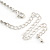 Bridal Clear Crystal V-Shape Necklace & Drop Earring Set In Silver Tone Metal - 34cm L/ 11cm Ext - view 15
