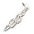 Bridal Clear Crystal V-Shape Necklace & Drop Earring Set In Silver Tone Metal - 34cm L/ 11cm Ext - view 17
