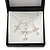 Clear Austrian Crystal Cross Pendant with Silver Tone Snake Chain and Drop Earrings Set - 42cm L/ 5cm Ext - Gift Boxed - view 2