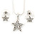 Clear Austrian Crystal Star Pendant With Silver Tone Chain and Stud Earrings Set - 40cm L/ 5cm Ext - Gift Boxed - view 2