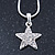 Clear Austrian Crystal Star Pendant With Silver Tone Chain and Stud Earrings Set - 40cm L/ 5cm Ext - Gift Boxed - view 10
