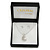 Clear Austrian Crystal Moon Pendant With Silver Tone Chain and Stud Earrings Set - 40cm L/ 5cm Ext - Gift Boxed - view 3
