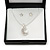 Clear Austrian Crystal Moon Pendant With Silver Tone Chain and Stud Earrings Set - 40cm L/ 5cm Ext - Gift Boxed - view 4
