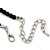 Black Ceramic, Glass Bead Necklace, Flex Bracelet & Drop Earrings Set In Silver Tone - 42cm L/ 4cm Ext - view 6