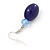 Royal Blue/ Light Blue Ceramic, Glass Bead Necklace, Flex Bracelet & Drop Earrings Set In Silver Tone - 42cm L/ 4cm Ext - view 14