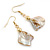 Antique White/ Transparent Shell, Glass Bead Floral Necklace & Drop Earrings In Gold Plating - 40cm L/ 7cm Ext - view 5