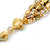 Golden/ Amber/ Yellow Honey Coloured Shell, Glass Bead Floral Necklace & Drop Earrings In Gold Plating - 40cm L/ 7cm Ext - view 11