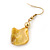 Golden/ Amber/ Yellow Honey Coloured Shell, Glass Bead Floral Necklace & Drop Earrings In Gold Plating - 40cm L/ 7cm Ext - view 12