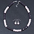 Pink/ Purple Faceted Glass Bead Necklace And Drop Earrings Set In Silver Tone - 42cm L/ 5cm Ext - view 9