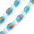 Light Blue Glass 'Grapes' Beaded Necklace, Flex Bracelet And Drop Earrings Set In Silver Tone - 44cm L/ 5cm Ext - view 10