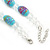 Light Blue Glass 'Grapes' Beaded Necklace, Flex Bracelet And Drop Earrings Set In Silver Tone - 44cm L/ 5cm Ext - view 5