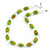 Lime Green Glass 'Grapes' Beaded Necklace, Flex Bracelet And Drop Earrings Set In Silver Tone - 44cm L/ 5cm Ext - view 9