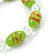Lime Green Glass 'Grapes' Beaded Necklace, Flex Bracelet And Drop Earrings Set In Silver Tone - 44cm L/ 5cm Ext - view 11