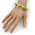 Lime Green Glass 'Grapes' Beaded Necklace, Flex Bracelet And Drop Earrings Set In Silver Tone - 44cm L/ 5cm Ext - view 4