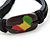 Black Bob Marley 'One Love' Pendant With Waxed Cotton Cord and Bob Marley Leather Bracelet Set - Adjustable - view 4