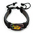 Black Bob Marley 'One Love' Pendant With Waxed Cotton Cord and Bob Marley Leather Bracelet Set - Adjustable - view 2