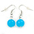 Light Blue Shell & Glass, Crystal Floating Bead Necklace & Drop Earring Set - 46cm L/ 4cm Ext - view 6