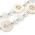 White Shell & Glass, Crystal Floating Bead Necklace & Drop Earring Set - 46cm L/ 4cm Ext - view 3