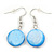 Blue Shell & Crystal Floating Bead Necklace & Drop Earring Set - 46cm Length/ 4cm extension - view 3