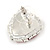 Red/ Clear Crystal Heart Pendant with Silver Tone Chain and Stud Earrings Set - 44cm L/ 6cm Ext - view 7