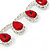 Bridal/ Wedding/ Prom Siam Red/ Clear Austrian Crystal Necklace And Drop Earrings Set In Silver Tone - 36cm L/ 11cm Ext - view 4