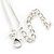 Black/ Clear Crystal Heart Pendant with Silver Tone Chain and Stud Earrings Set - 44cm L/ 6cm Ext - view 5
