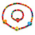 Children's Multicoloured Strawberry Wooden Flex Necklace & Flex Bracelet Set