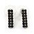 Black Crystal Bar Necklace and Stud Earrings Set In Black Tone Metal - 28cm L/ 11cm Ext - view 10