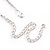 Bridal Clear Crystal Choker Necklace & Drop Earring Set In Silver Tone Metal - 33cm L/ 11cm Ext - view 6