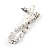 Bridal Clear Crystal Choker Necklace & Drop Earring Set In Silver Tone Metal - 33cm L/ 11cm Ext - view 8