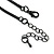 Exquisite Y-Shape Teal Blue Rose Necklace & Drop Earring Set In Black Metal - 42cm L/ 6cm Ext/ 9cm Front Drop - view 5