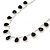 Bridal/ Wedding/ Prom Jet Black/ Clear Austrian Crystal Necklace And Drop Earrings Set In Silver Tone - 36cm L/ 11cm Ext - view 10