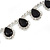 Bridal/ Wedding/ Prom Jet Black/ Clear Austrian Crystal Necklace And Drop Earrings Set In Silver Tone - 36cm L/ 11cm Ext - view 5