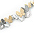 3 Tone Romantic Matt Enamel Butterfly Necklace & Stud Earrings In Rhodium Plated Metal - 40cm L/ 7cm Ext - Gift Boxed - view 5
