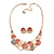 Geometric Multi Circle Necklace & Stud Earrings In Gold Tone (Beige/ Orange/ Yellow) - 39cm L/ 8cm Ext - Gift Boxed - view 7