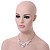 Romantic White Matt Enamel 3D Floral Necklace & Stud Earrings In Rhodium Plating - 40cm L/ 8cm Ext - Gift Boxed - view 10