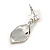 Delicate Matt Enamel Leaf Necklace & Drop Earrings In Silver Tone Metal (Copper/ Grey/ White) - 40cm L/ 8cm Ext - Gift Boxed - view 9
