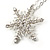 Clear Austrian Crystal Snowflake Pendant With Silver Tone Chain and Drop Earrings Set - 46cm L/4cm Ext - Gift Boxed - view 6