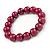 12mm Cranberry Red Glass Bead Necklace, Flex Bracelet & Drop Earrings Set In Silver Plating - 46cm L/ 5cm Ext - view 8