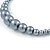Grey Graduated Glass Bead Necklace & Drop Earrings Set In Silver Plating - 44cm L/ 4cm Ext - view 5