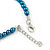 Teal Graduated Glass Bead Necklace & Drop Earrings Set In Silver Plating - 44cm L/ 4cm Ext - view 6