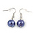 12mm Purple Glass Bead Necklace, Flex Bracelet & Drop Earrings Set In Silver Plating - 46cm L/ 5cm Ext - view 8