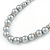 5mm, 7mm Light Grey Glass/ Crystal Bead Necklace, Flex Bracelet & Drop Earrings Set In Silver Plating - 42cm L/ 5cm Ext - view 5