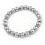 5mm, 7mm Light Grey Glass/ Crystal Bead Necklace, Flex Bracelet & Drop Earrings Set In Silver Plating - 42cm L/ 5cm Ext - view 8