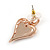 Romantic Crystal Heart Mesh Necklace and Stud Earrings Set In Rose Gold Metal (Pink) - 39cm L/ 8cm Ext - Gift Boxed - view 11