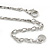 Grey Enamel Geometric Necklace and Drop Earrings In Rhodium Plating Set - 38cm L/ 8cm Ext - view 6